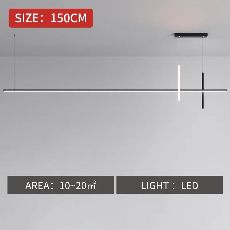 Lustre LED contemporain et élégant pour salle à manger