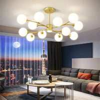Lustre Nordique en Verre LED pour une Décoration de Cuisine Moderne