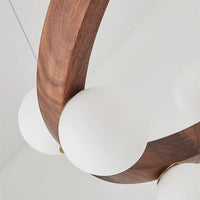 Lustre Nordic en bois rond - Design épuré
