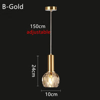 Suspension LED Luxe en Cristal Ansley