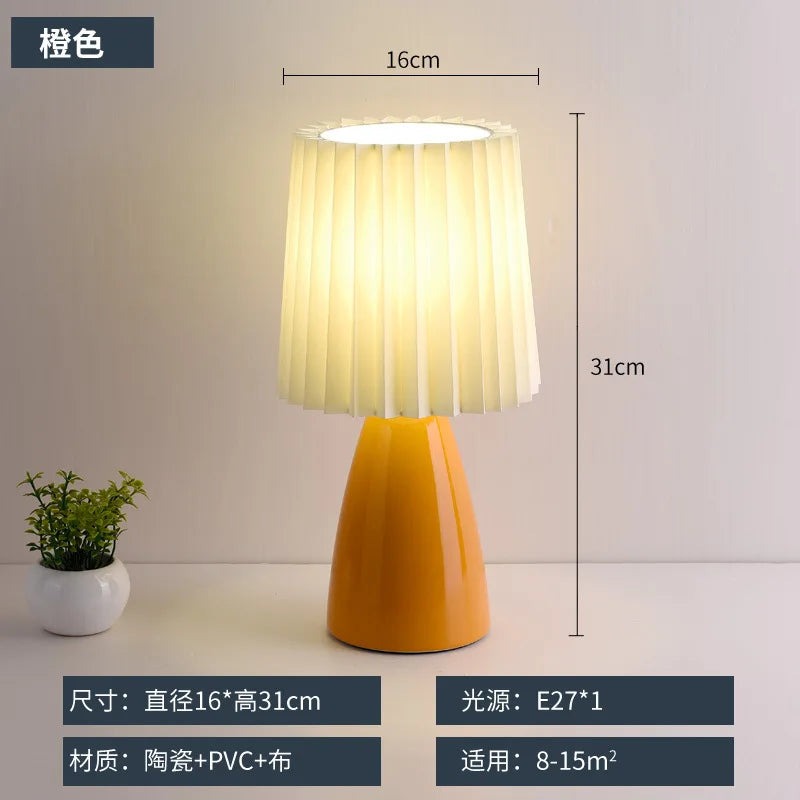 Lampe de bureau rétro rouge chaleureuse