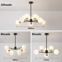 Suspension LED en verre : design nordique moderne et minimaliste