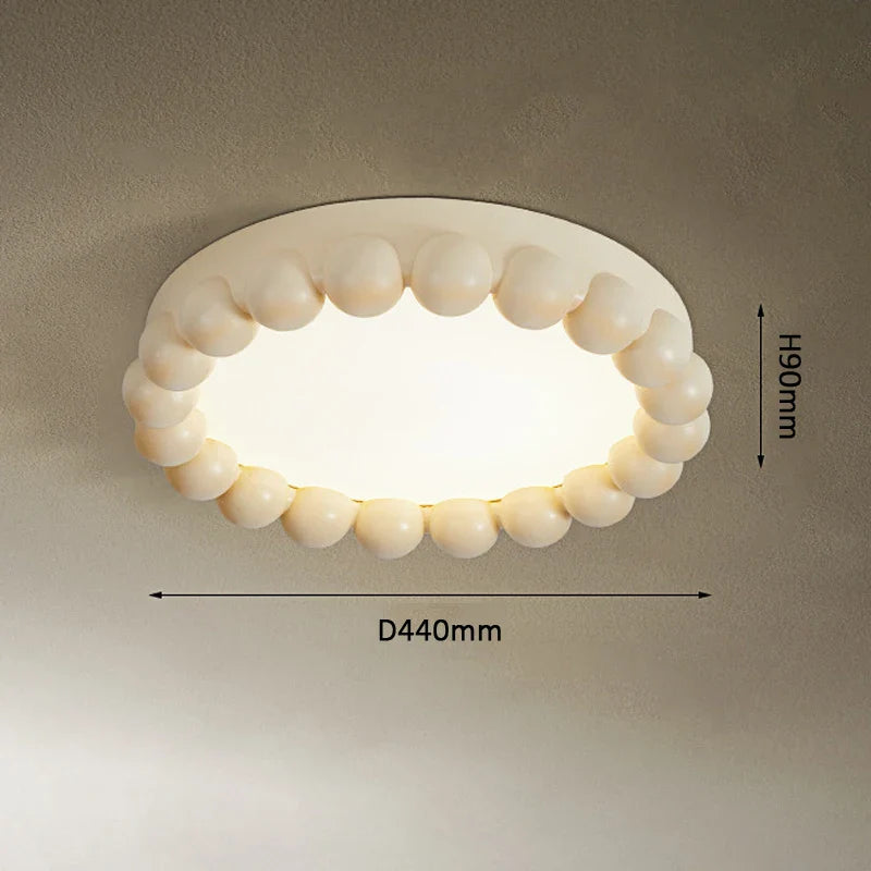 Plafonnier LED circulaire Nordic Cream Style