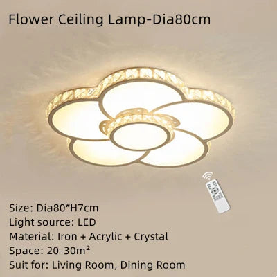 Plafonnier LED Fleur Chaude Romantique - Design Moderne et Éclairage Décoratif