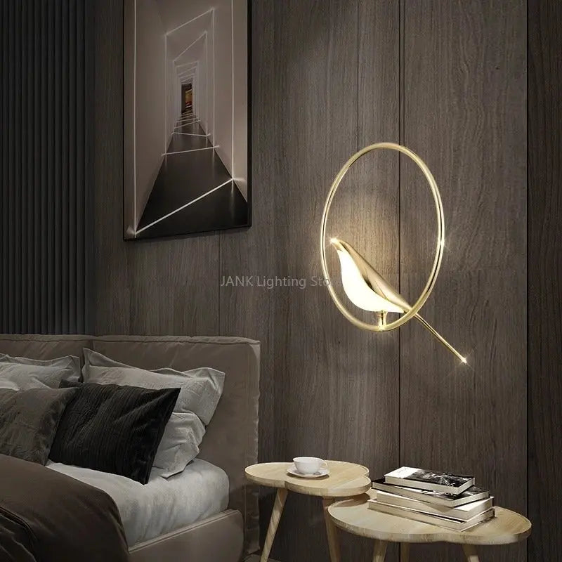 Lustre LED Oiseau-de-pie : Suspension Créative