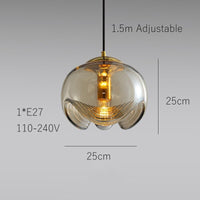 Suspension Janice : Design unique avec abat-jour en verre