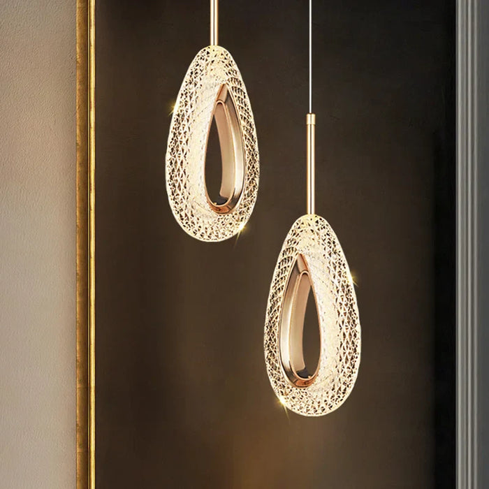 Suspension LED en cristal de style nordique