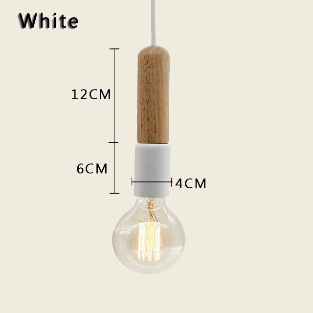 Lampe nordique en bois - Suspension LED - Décoration lumineuse pour la maison