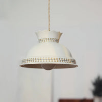 Suspension céramique fleur LED nordique moderne