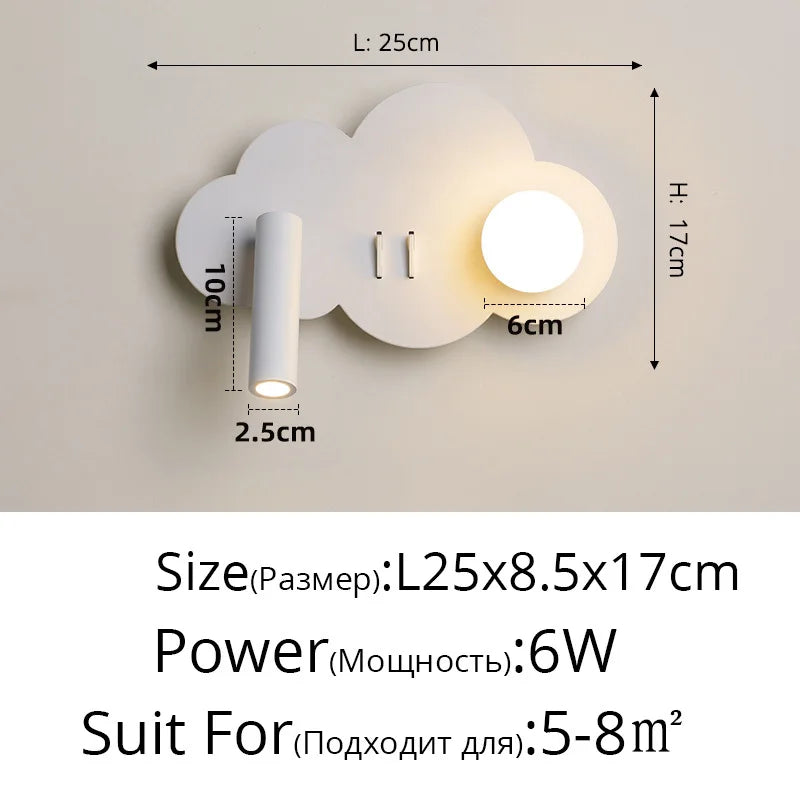Lampe de lecture rotative minimaliste pour hôtel scandinave