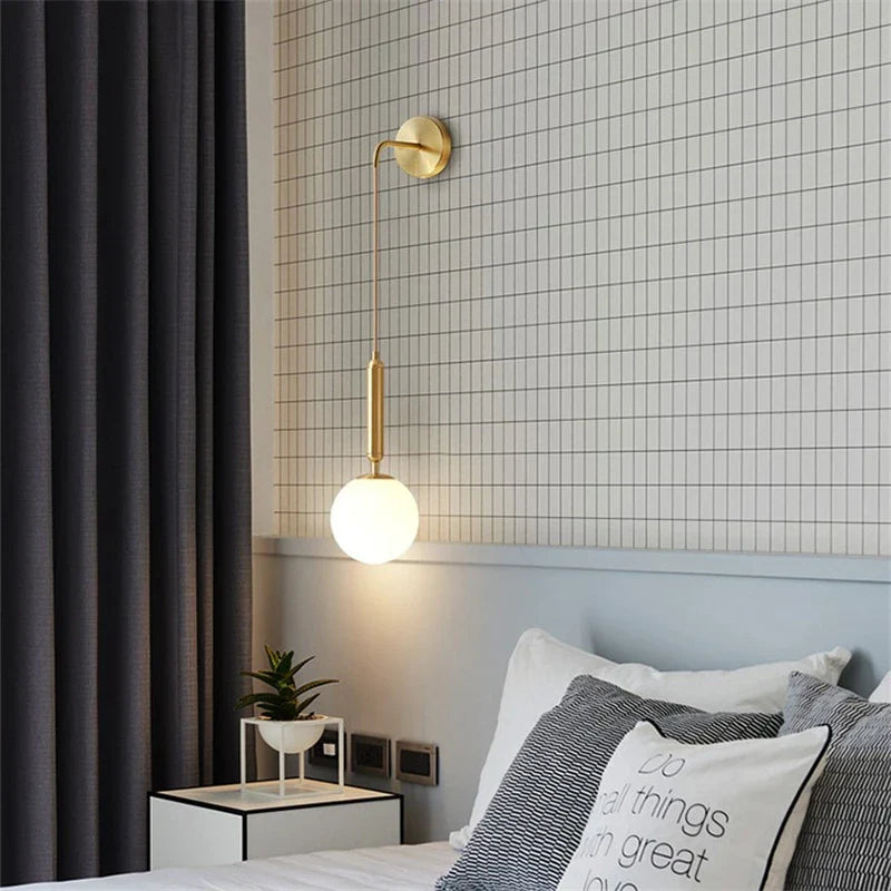 Applique murale LED en verre - Style minimaliste