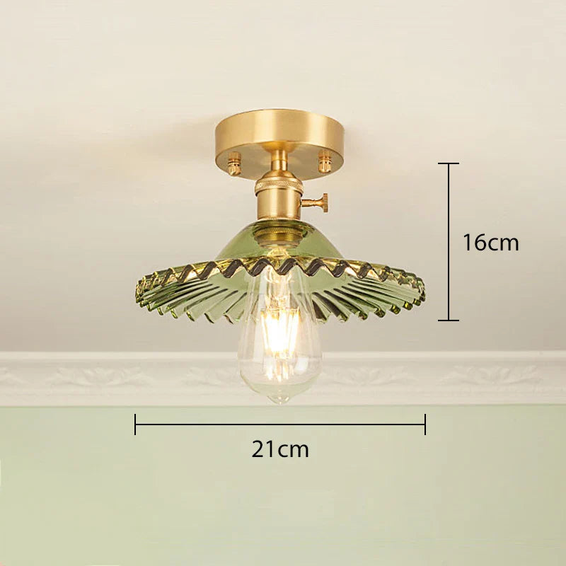 Suspension conique en verre contemporaine Edison.