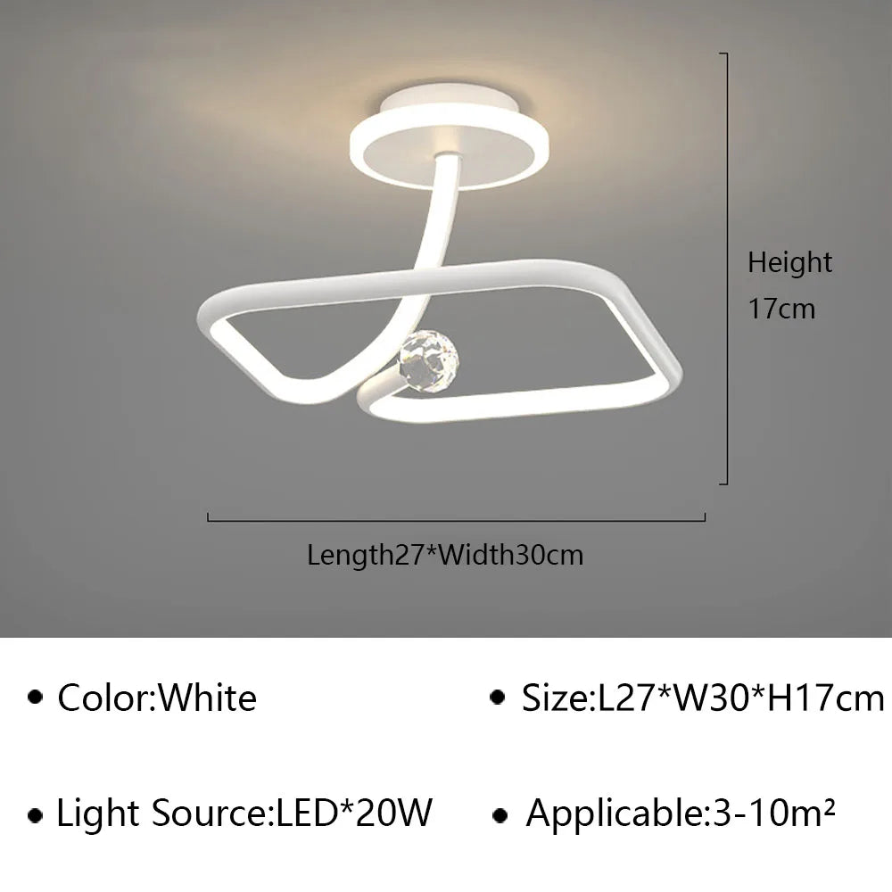 Plafonnier Rond Cristal LED