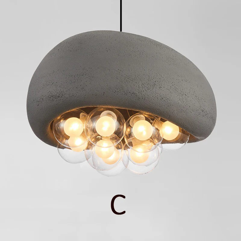 Suspension Droplight Wabi Sabi pour une salle à manger minimaliste et créative, couleur crème