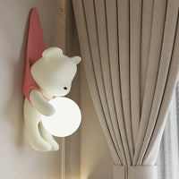 Applique murale LED en résine motif ourson tendance