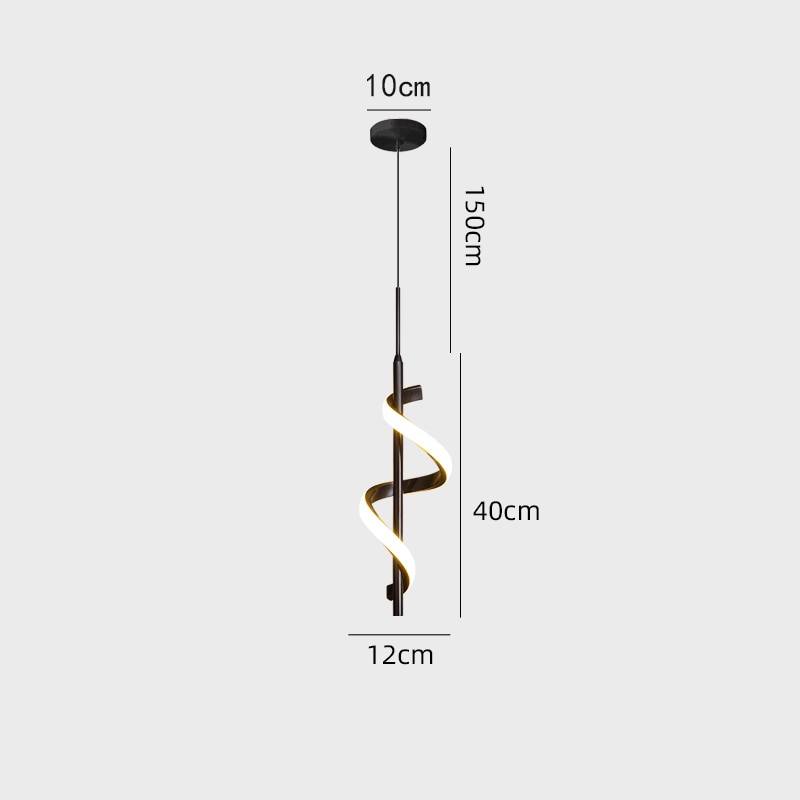 Suspension LED Design Ondulée Polino