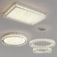 Lustre moderne en cristal avec lampes LED pour une décoration sophistiquée