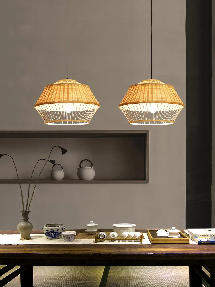 Suspension luminaire en bambou de qualité supérieure pour restaurant et hôtel