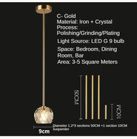 Suspension LED nordique en verre design