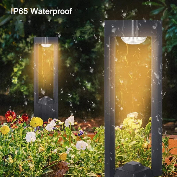 Lampes solaires modernes carrées en aluminium pour extérieur - WaterproofTech