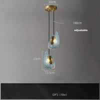 Lampes suspendues design en verre bleu pour couloir, Bar et chambre - Suspension Luminaire Moderne