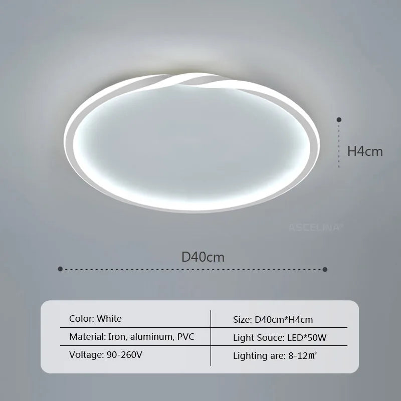 Plafonnier LED Bois Net Rouge