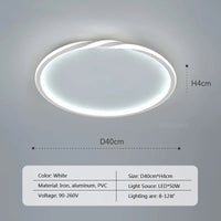 Plafonnier LED Bois Net Rouge