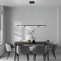 Suspensions LED élégantes pour salle à manger.