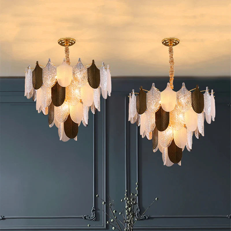 Lustre en Verre LED Design - Suspension Luminaire Acrylique - Élégance Éclairée