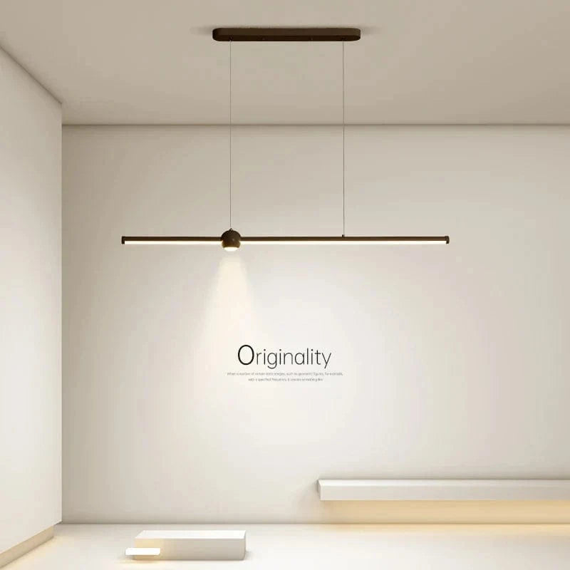 Lustre LED nordique minimaliste avec bande lumineuse créative