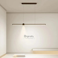 Lustre LED nordique minimaliste avec bande lumineuse créative