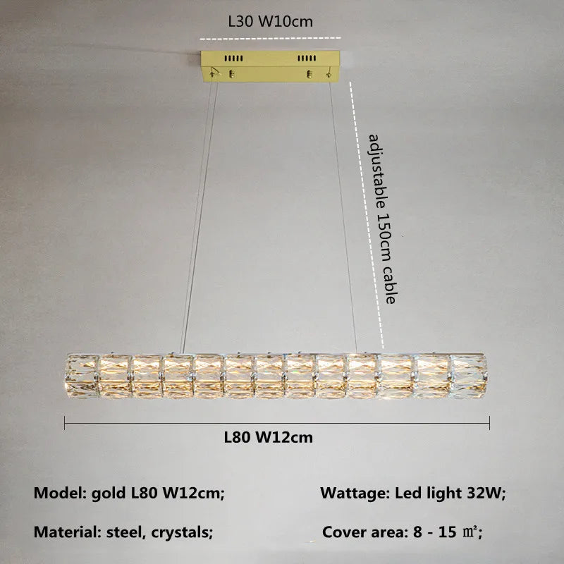 Lustre Moderne LED en Cristal K9 - Art Décor Maison