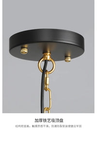 Lustre Suspendu en Fer Rustique Moderne