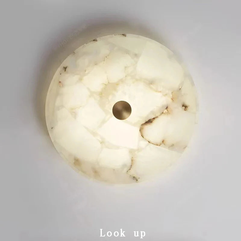 Plafonnier LED Marbre Blanc - Style Moderne