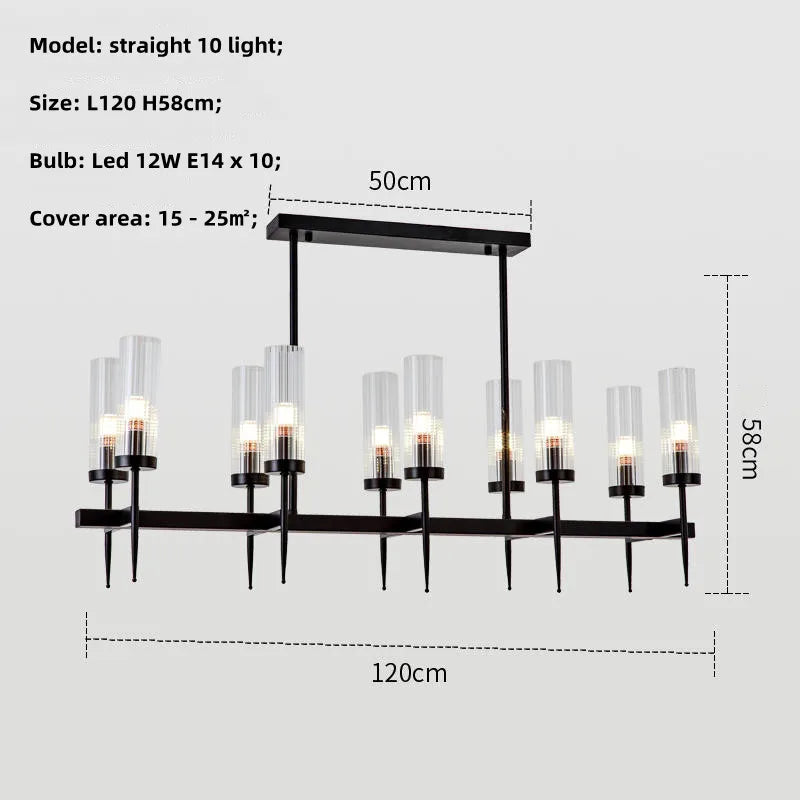 Lustre Noble en Métal Or et Verre LED