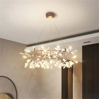 Lustre LED Modern Branché à Branches Rondes pour Suspension