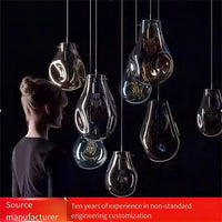 Suspension design moderne en verre LED nordique Macaron