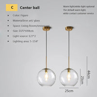 Lustre LED en verre industriel