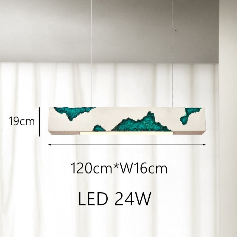Lustre moderne rectangulaire - Couleur Hazel