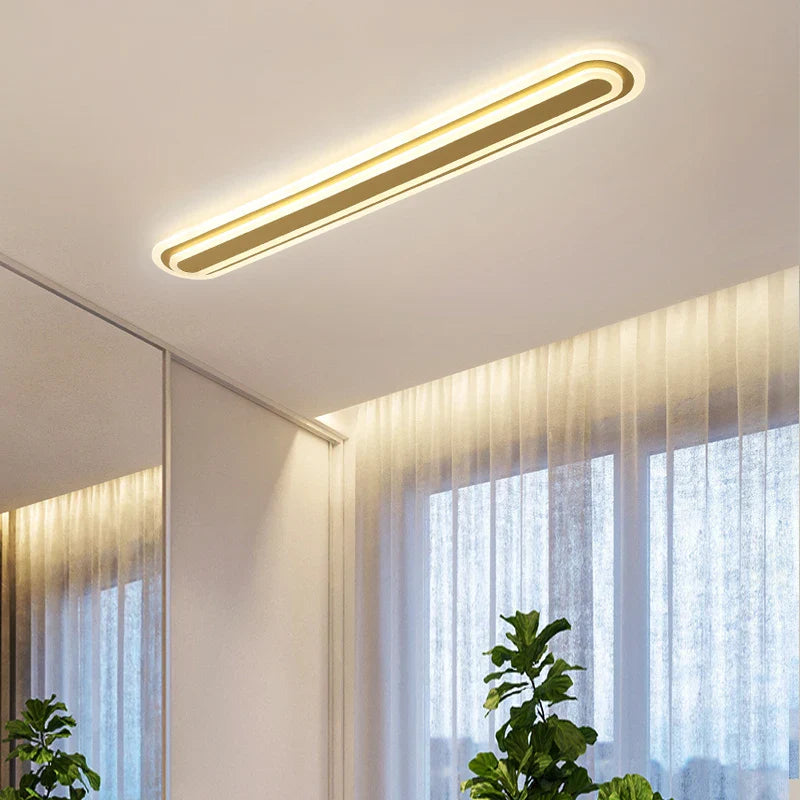 Lustre Nordique LED Moderne Minimaliste - Ligne Lumineuse pour Allée et Balcon