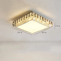 Plafonnier LED de Luxe en Cristal Rond Moderne