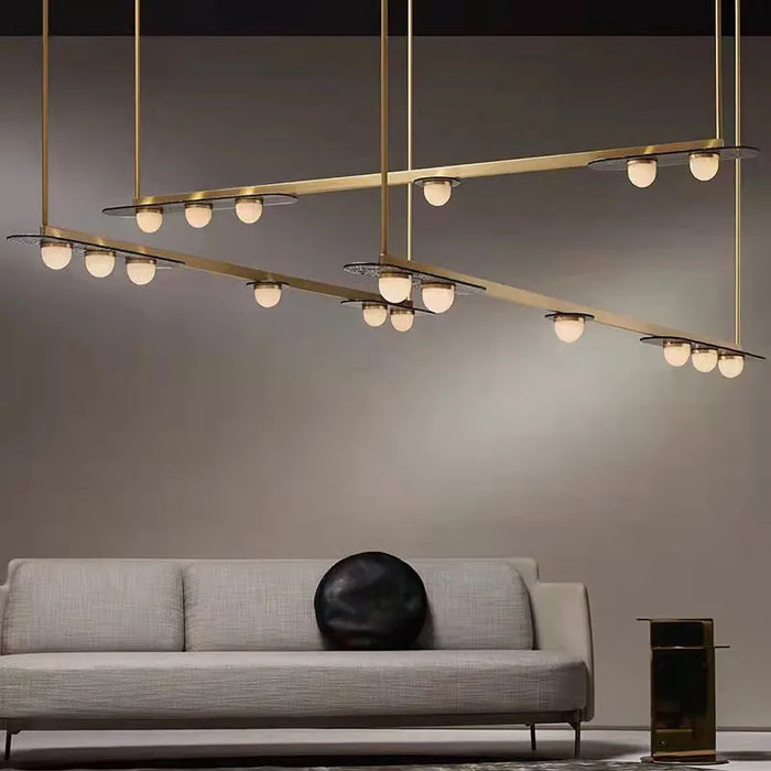 Lustre LED Art Déco Nouveau Style Verre Suspendu