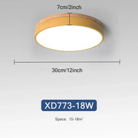 Plafonnier Nordique LED en Bois à 7 Couleurs pour Salon - 3 Lumières Ajustables - Idéal pour Chambre et Couloir