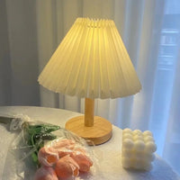 Lampe de Table LED nordique Moderne Plissée Ins