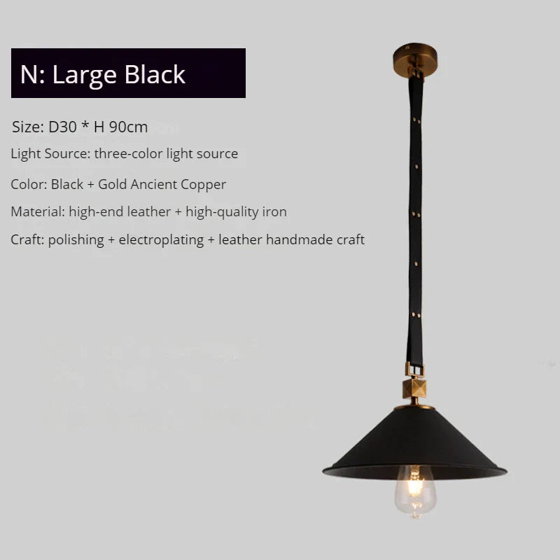 Lustre moderne en cuir avec suspension lumière et verre cristal de luxe