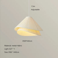Lustre Suspendu SANDYHA Minimaliste Moderne en Tissu Crème