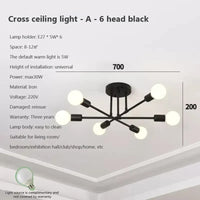 Lustre LED Moderne Chic en Noir, Blanc et Or