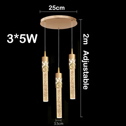 Lustre en cristal LED moderne pour hôtel et bar élégant