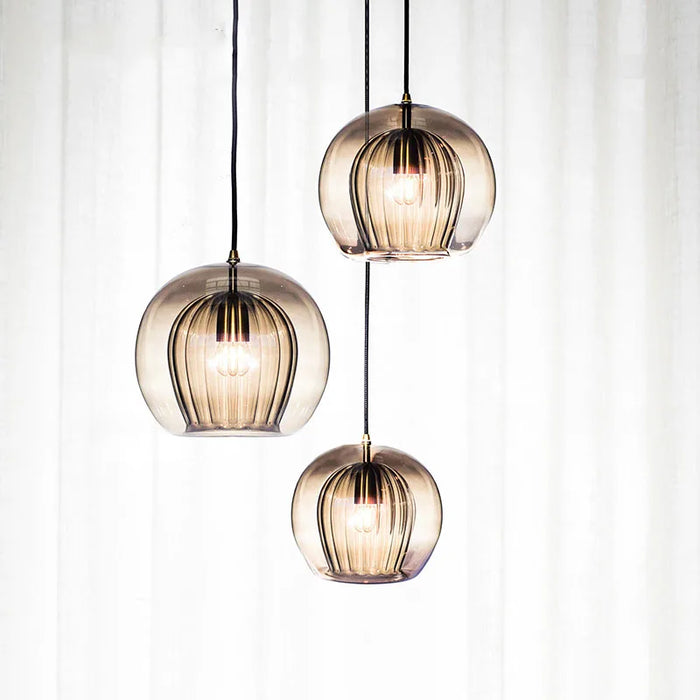 Suspension design nordique en verre - Collection Boule Moderne