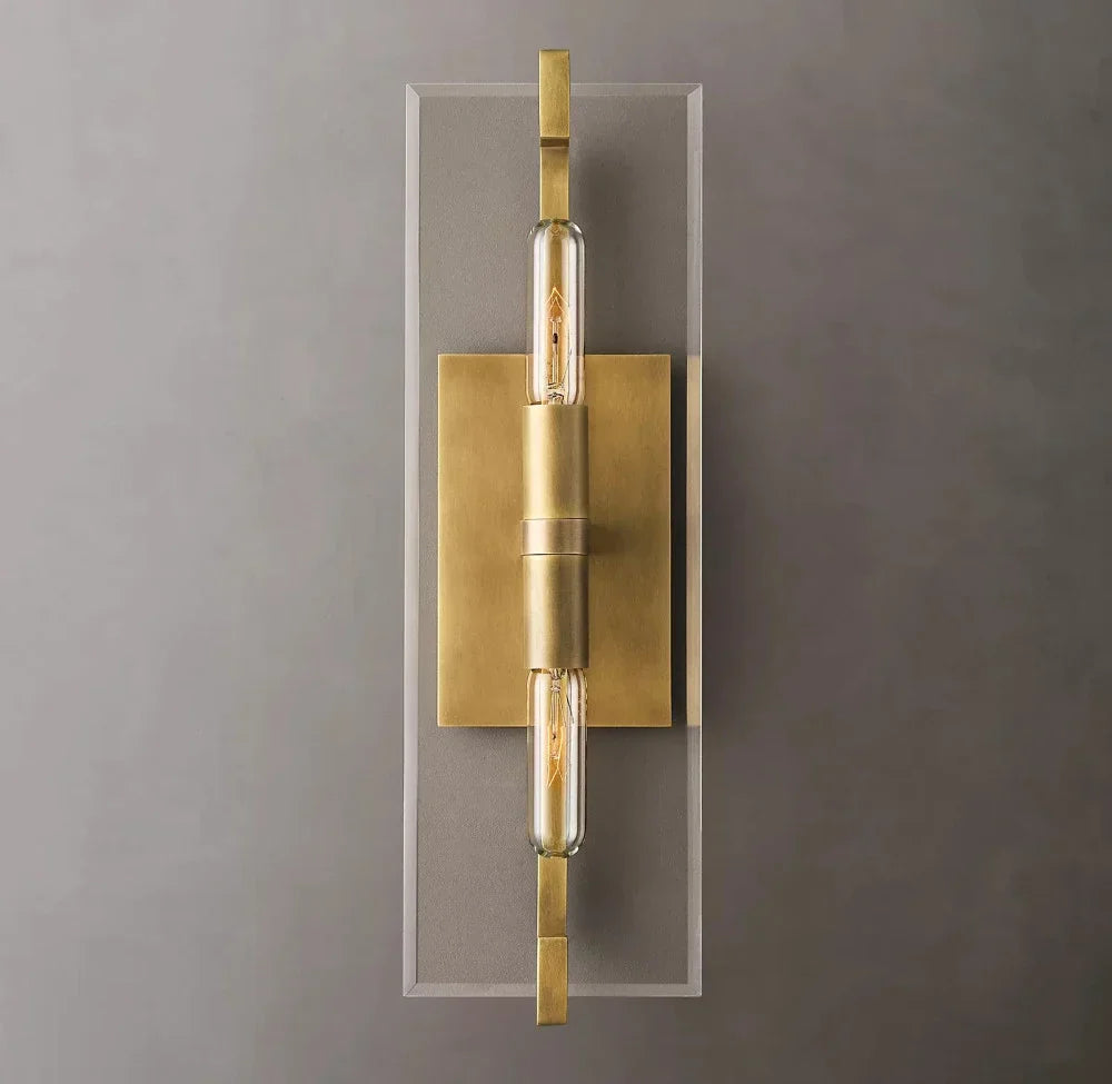 Appliques linéaires rétro LED en verre transparent - Prestige Lumière